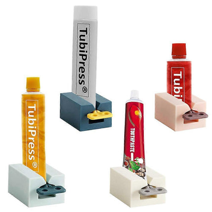 Toothpaste Squeezer 4Pcs Creative Manual Toothpaste Squeezer-Light Blue+Pink+White+Dark Blue.