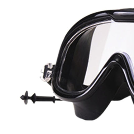 Large Frame High Grade Swim Goggles Waterproof Fogproof HD Swimming Glasses for Men Women Black.