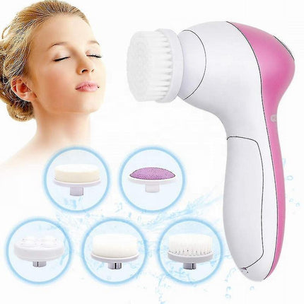 Electric Facial Cleaner 5 In 1 Face Cleansing Brush Wash Machine Spa Skin Care Massager Blackhead Cleaning Facial Cleanser Tools.