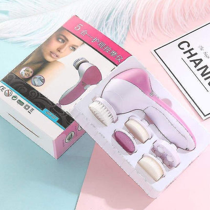 Electric Facial Cleaner 5 In 1 Face Cleansing Brush Wash Machine Spa Skin Care Massager Blackhead Cleaning Facial Cleanser Tools.