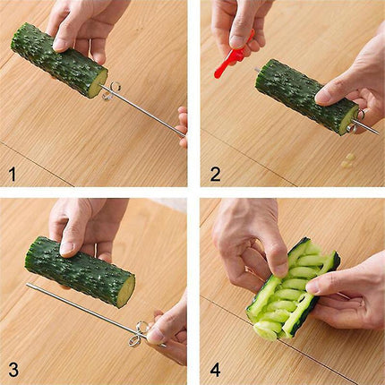 Vegetables Spiral Knife Potato Carrot Cucumber Salad Chopper Easy Spiral Screw Slicer Cutter Kitchen Tools Kitchen Gadgets.