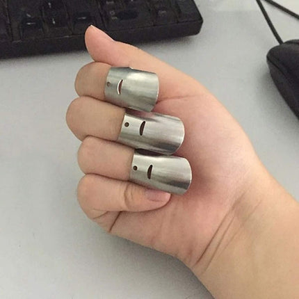 4pcs Kitchen Stainless Steel Finger Nail Protector Hand Cut Guard secure Slice Knife Tool, Kitchen Finger Cutting Protector.