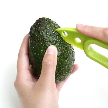 3 In 1 Avocado Slicer Shea Corer Butter Fruit Peeler Cutter Pulp Separator Plastic Knife Kitchen Vegetable Tools Kitchen Gadgets.