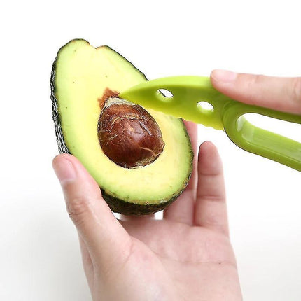 3 In 1 Avocado Slicer Shea Corer Butter Fruit Peeler Cutter Pulp Separator Plastic Knife Kitchen Vegetable Tools Kitchen Gadgets.