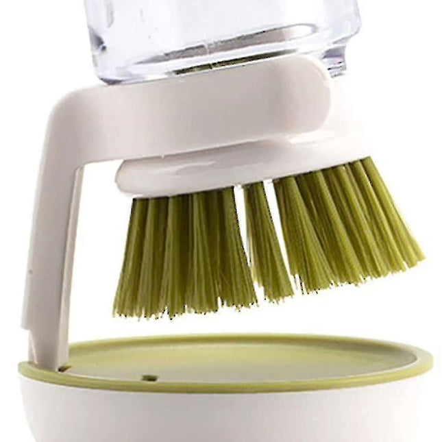 Palm Brush Upgraded,dish Brush Kitchen Soap Dispensing Brush With Storage Stand Dishes Mini Soap Liquid Brush For Kitchen Dish Pot Pan Sink.