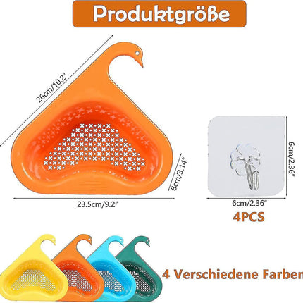 4 Pack Triangular Sink Strainer Basket, Multifunctional Hanging Filter Basket For Kitchen.