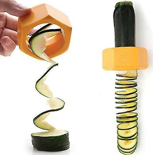 2pcs Creative Kitchen Gadget Spiral Cucumber Slicer Nut Shape Vegetable Cutter.