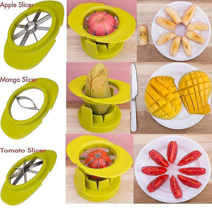 Easy Kitchen Tool 4-in-1 Fruit Mango Peeler Splitter Pitter Remover Apple Pear Corer Cutter Tomato Slicer.