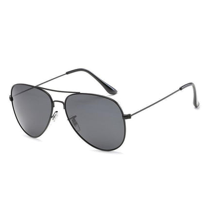 SPLOV Aviation Polarized Sunglasses Men and Women Brand Designer Pilot Sun Glasses Classic Coating Driving - Black Grey.
