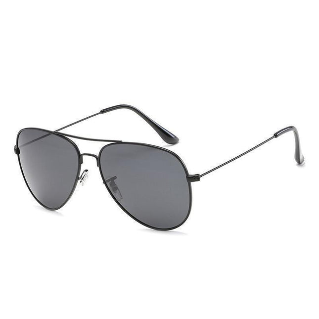 SPLOV Aviation Polarized Sunglasses Men and Women Brand Designer Pilot Sun Glasses Classic Coating Driving - Black Grey.