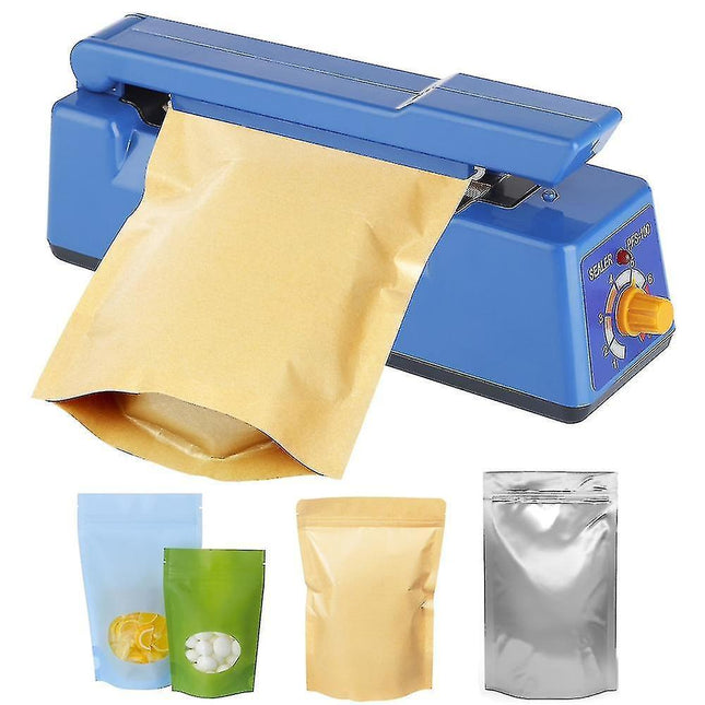 Electric Heat Sealing Machine Heat Sealer Hand Press Vacuum Food Plastic Bag Impulse Sealer Packaging Machine For Home Kitchen.