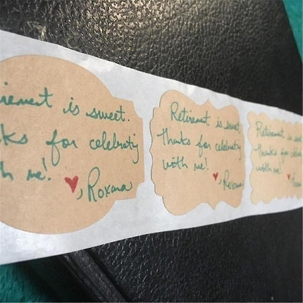 300pcs Vintage Blank Kraft Paper Sealing Sticker Diy Kitchen Classification Baking Packaging Self-adhesive Paper Label Gift Tags.