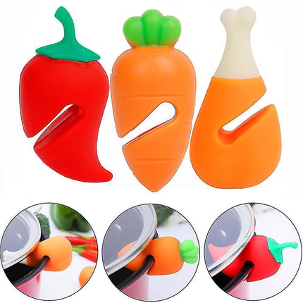 Silicone Pot Lid Holder Anti-spill Rack Heat-resistant Anti-overflow Stoppers Pot Cover Lifter Holder Durable Kitchen Gadgets.