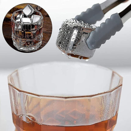 Stainless Steel Reusable Ice Cubes,stainless Steel Whisky Stones,whiskey Metal Ice Cubes,metal Ice Cooling Rocks,with Storage Box And Ice Clip.