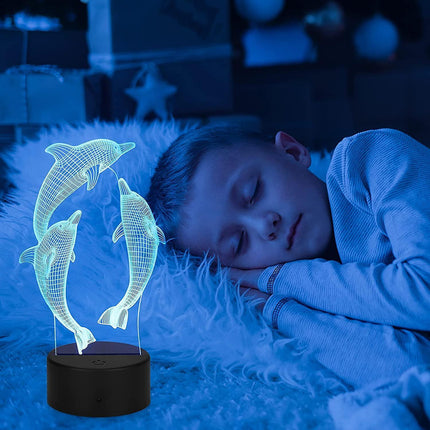 3D Night Light babies, 3D Illusion Lamp 16 Colors Change With Remote Control.
