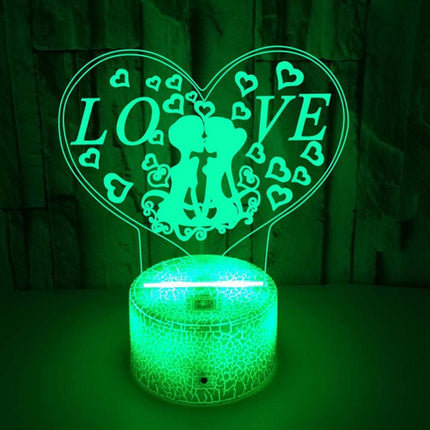 Love 3D night light 3D Illusion  Acrylic Lamp Visu.