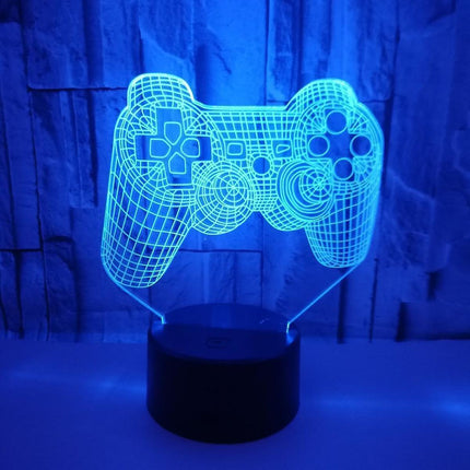 Video Game Controller Lamp Night Light 3D Illusion Game On.