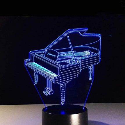 3D Lamp Illusion Piano Night Light Decor 16 Colors.