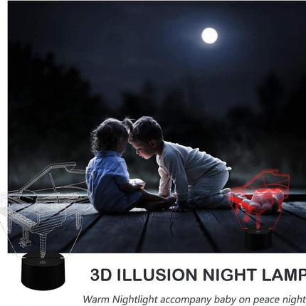 3D Lamp Illusion Piano Night Light Decor 16 Colors.