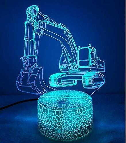 JUSCH 3D Excavtor Car Truck Night Light Table Desk Optical Illusion.