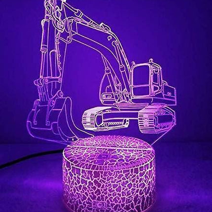 JUSCH 3D Excavtor Car Truck Night Light Table Desk Optical Illusion.