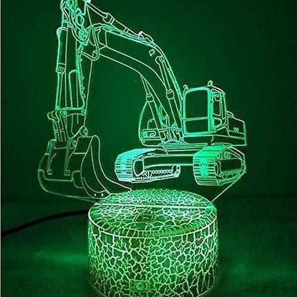 JUSCH 3D Excavtor Car Truck Night Light Table Desk Optical Illusion.