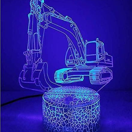 JUSCH 3D Excavtor Car Truck Night Light Table Desk Optical Illusion.