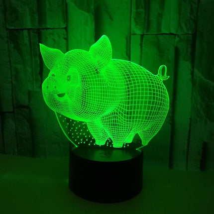 JUSCH Pig Night Light 3D Illusion Lamp Touch 7 Color Changing Bed Room Decor Girl babies Birthday Present Toys Pigs Gifts B091-1111.