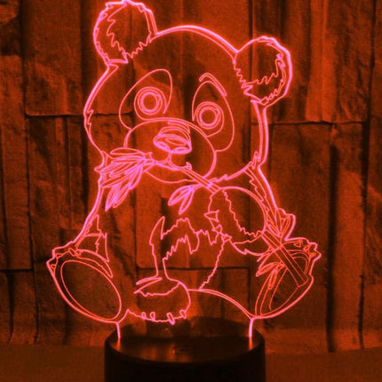 3D Panda Night Light Lamp Optical Illusion Animal Night Light 7 Color Changing Touch Switch Lamps Gift with Acrylic Flat ABS Base USB Cable Toy-Panda.