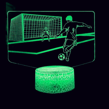 3D Football Soccer Night Light Table Desk Optical Illusion Lamps 16 Color Changing Lights LED Table Lamp Xmas Home Love Birthday babies babies Gift.