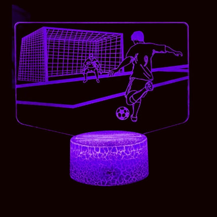 3D Football Soccer Night Light Table Desk Optical Illusion Lamps 16 Color Changing Lights LED Table Lamp Xmas Home Love Birthday babies babies Gift.