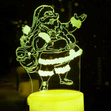 3D Santa Claus Night Light Table Desk Optical Illusion Lamps 7 Color Changing Lights LED Table Lamp Xmas Home Love Birthday babies babies Gift.