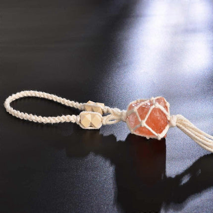Himalayan Stone Healing Crystals Feng Shui Hanging Ornament Car Ornament Meditation Hanging Ornament Window Ornament.