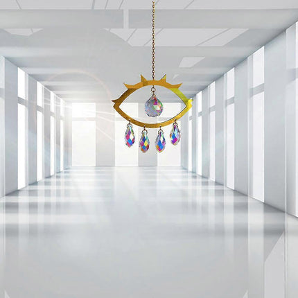 Evil Eye Suncatcher Crystal Light Catcher window curtain home decoration crystal tracery.