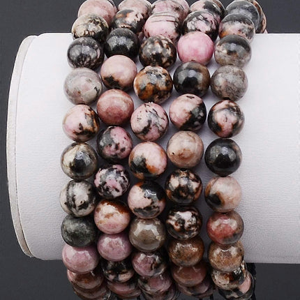 Natural Healing Crystal Gemstone Beads Unisex Adjustable Macrame Bracelets 8mm.