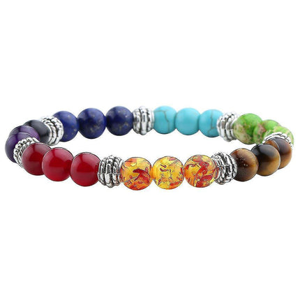 7 Chakra Crystals Gemstones Healing Beads Bracelet Women Natural Stone Yoga Reiki Balancing Mala Meditation Beaded.