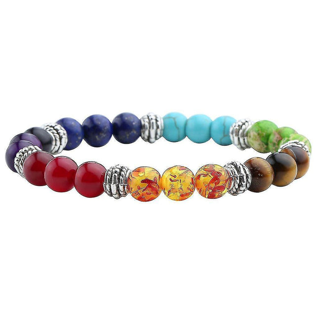 7 Chakra Crystals Gemstones Healing Beads Bracelet Women Natural Stone Yoga Reiki Balancing Mala Meditation Beaded.