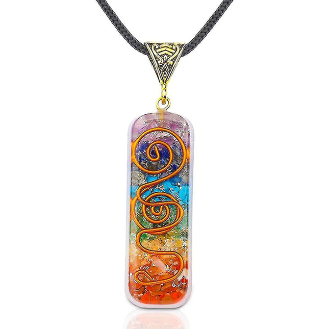Necklace Handmade Healing Orgone Pendant Crystal Necklace Spiritual With Adjustable Cord For Men Women Positive Energy, Meditation.
