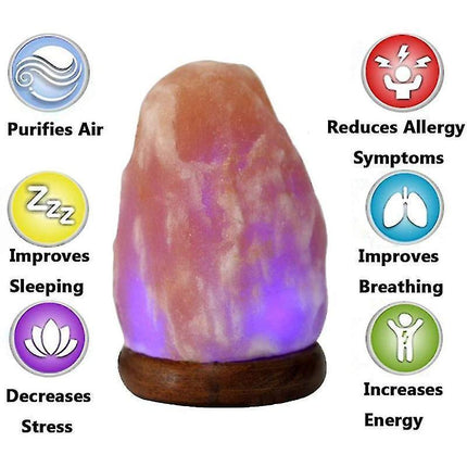 Crystal Salt Lamp Usb Natural Colorful Color Changing Warm White Led Mineral Salt Lamp Night Light.