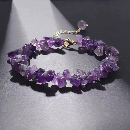Healing Crystal Stone Beads Stretch Bracelets Crystal Bracelet Natural Gemstones Round Beads Energy Power Crystal Chakra Reiki Healing Elastic Stretch.