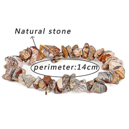 Irregular Natural Crystals Chakras Stone Bracelet Beads Bracelets Yellow Crystals Clear.