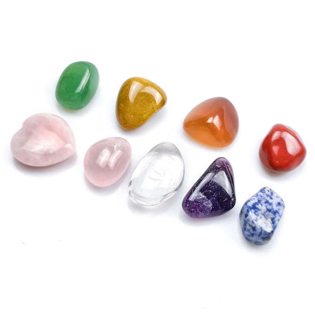 Seven Chakra Stones Colorful Set Amethyst Agate Jade Love Crystal Chakra Crafts.