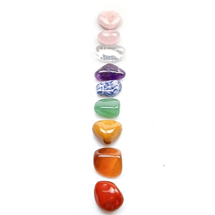 Seven Chakra Stones Colorful Set Amethyst Agate Jade Love Crystal Chakra Crafts.