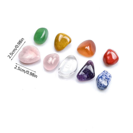 Seven Chakra Stones Colorful Set Amethyst Agate Jade Love Crystal Chakra Crafts.
