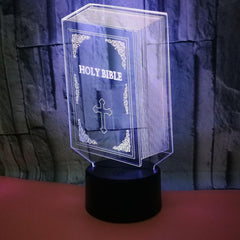 Optical Illusion 3D Book Night Light 16 Colors Cha.