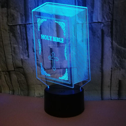 Optical Illusion 3D Book Night Light 16 Colors Cha.