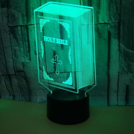 Optical Illusion 3D Book Night Light 16 Colors Cha.