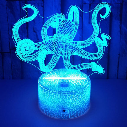 Optical Illusion 3D Squid Night Light 16 Colors Ch.