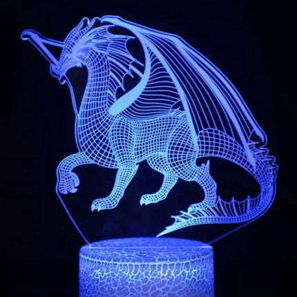 3D Dragon Lamp Night Light 3D Illusion lamp  16 Color.