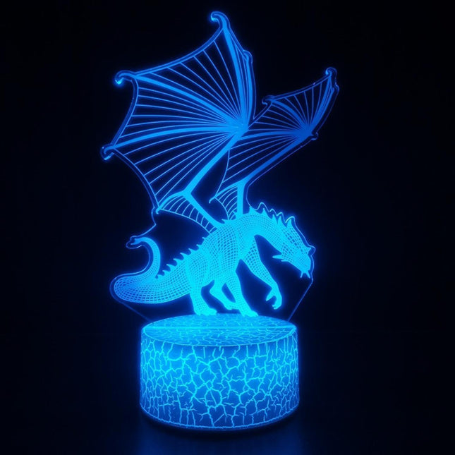 3D Dragon Lamp Night Light 3D Illusion lamp  16 Color.